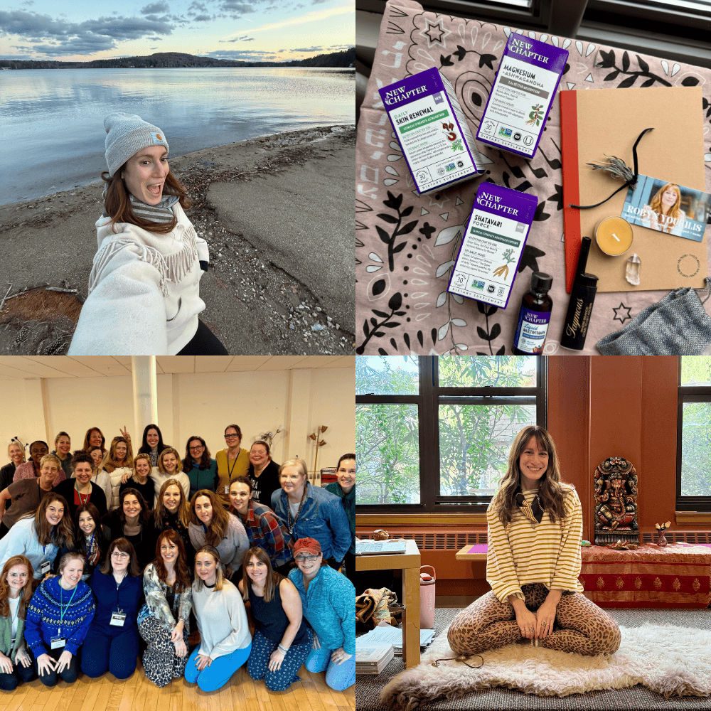 Collage of the 2025 retreat at Kripalu